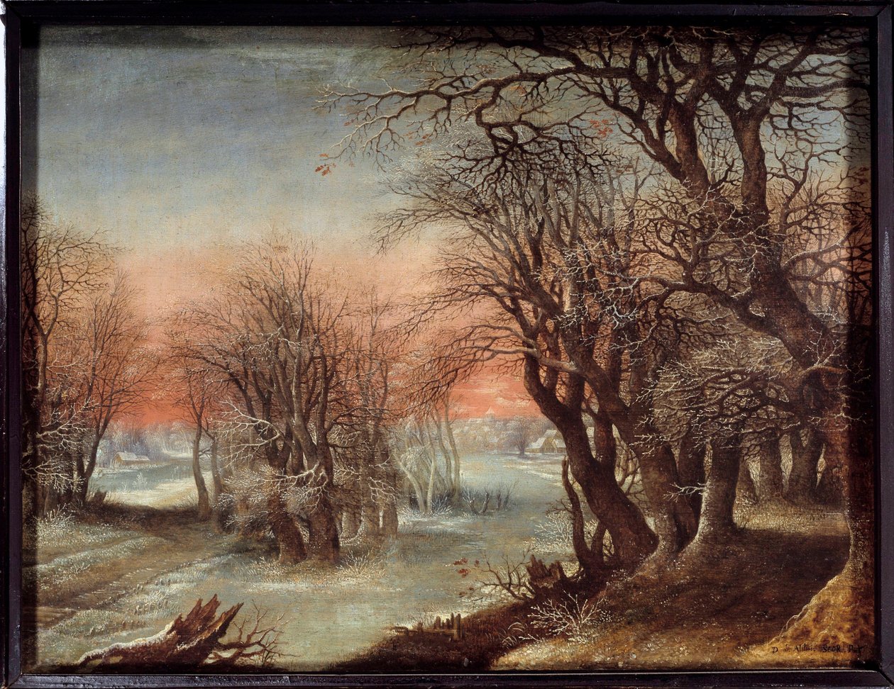 Pintura de Paisagem de Inverno por Deny Van Alsloot (1570-1628) de Denys van Alsloot
