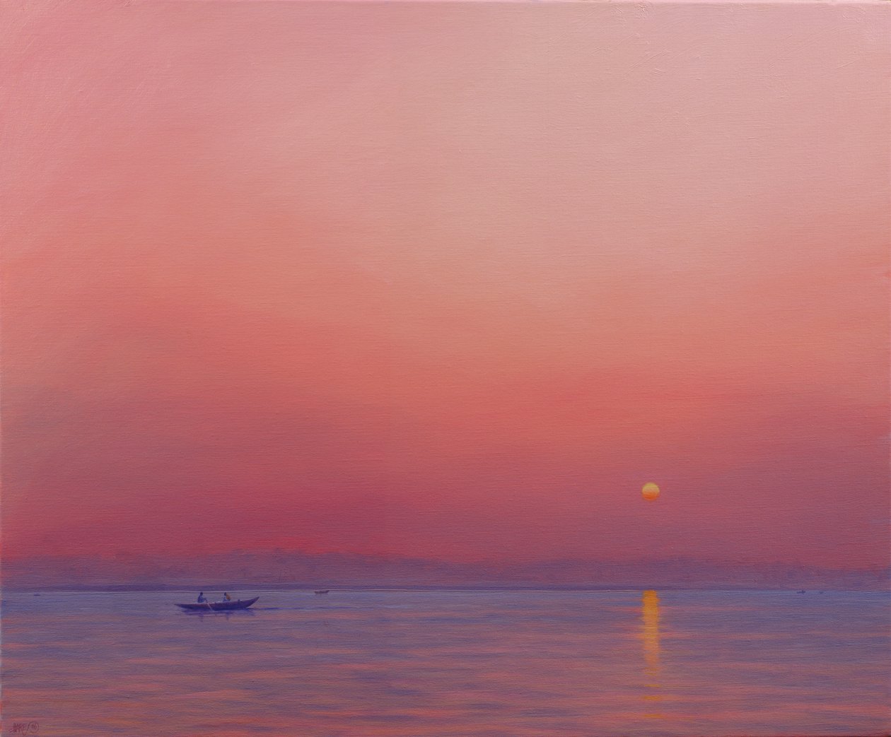 Amanhecer Cor-de-rosa no Ganges de Derek Hare