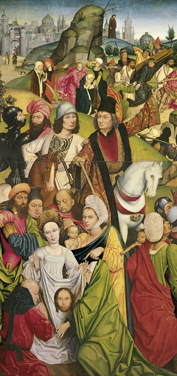 Santa Verônica e um grupo de cavaleiros de Derick Baegert