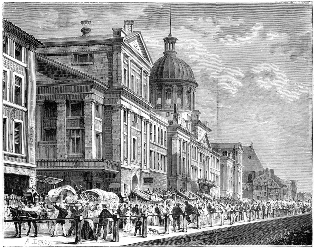 Bonsecours, Montreal, Canadá, século XIX. de Deroy