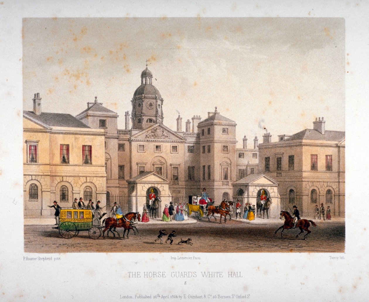 Horse Guards, Westminster, Londres, 1854. de Deroy