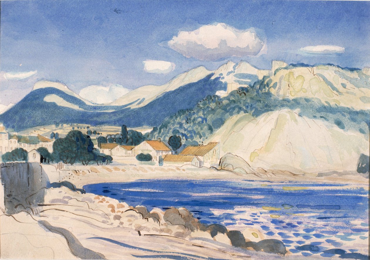 Baía no sul da França (bodycolour) de Derwent Lees