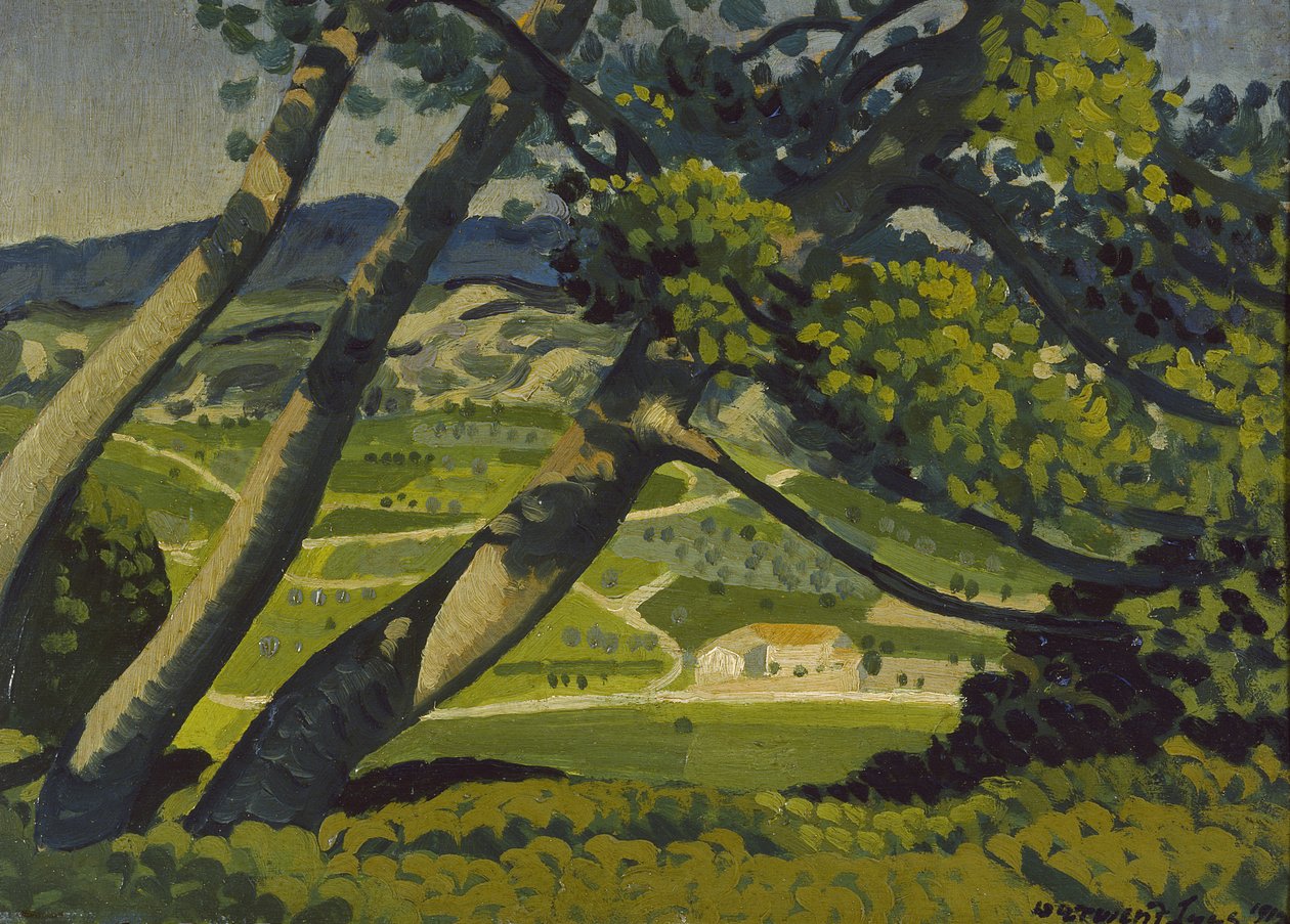 Árvores, Provence, 1912 de Derwent Lees