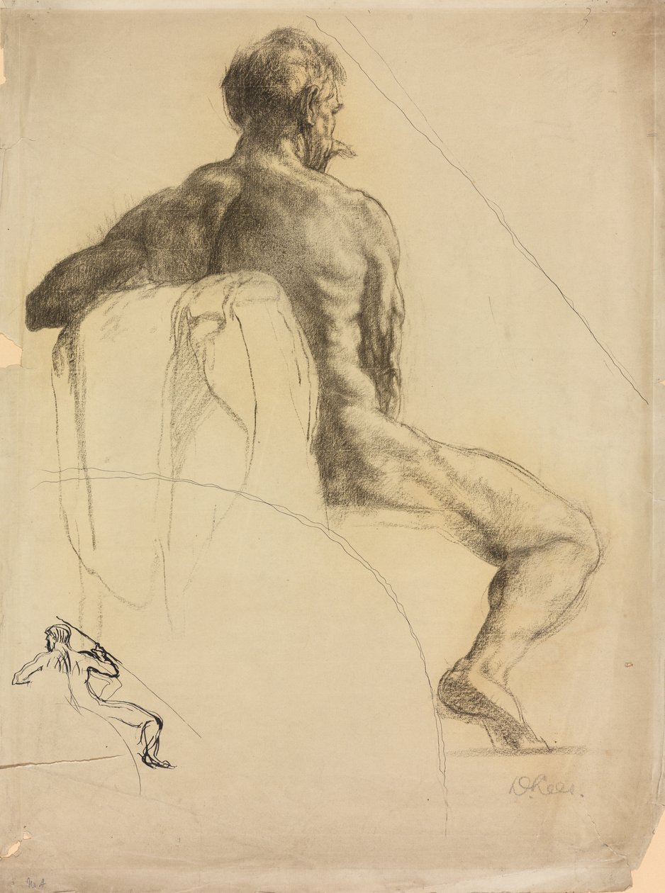 Estudo de uma figura masculina de Derwent Lees