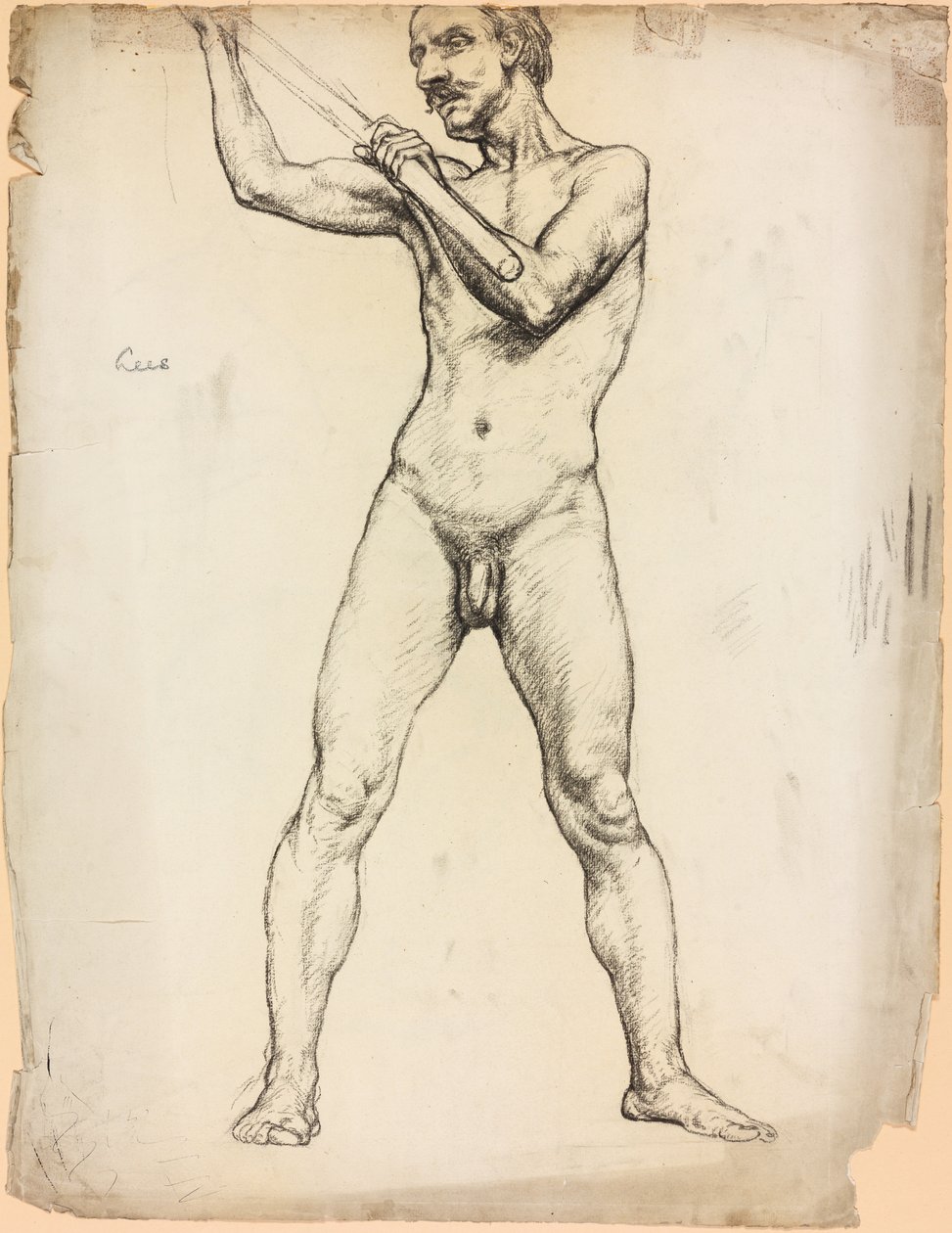 Estudo de uma figura masculina de Derwent Lees