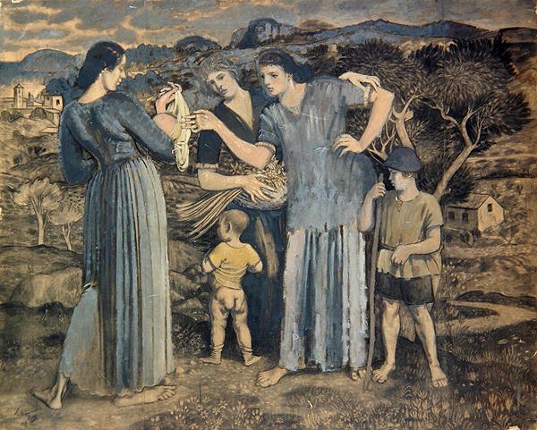 Mães e Filhos na Paisagem de Derwent Lees