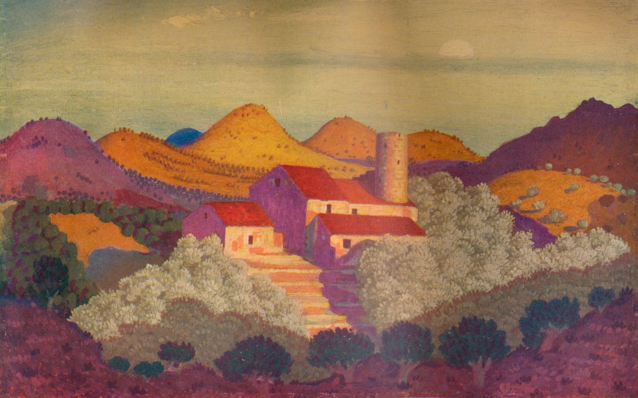 Pôr do sol perto de Colliure, século c20 de Derwent Lees