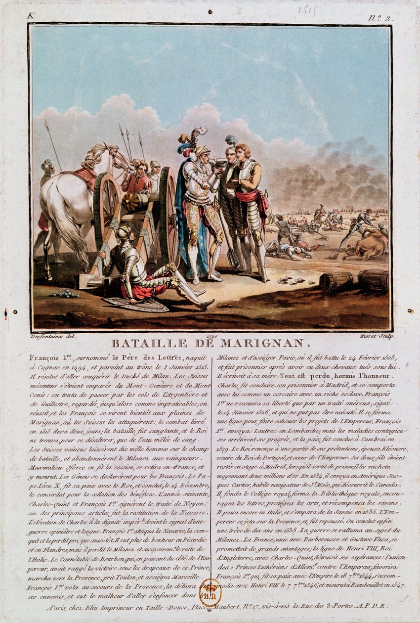 Episódio da Batalha de Marignan, 14 de setembro de 1515, 1790 de Desfontaines