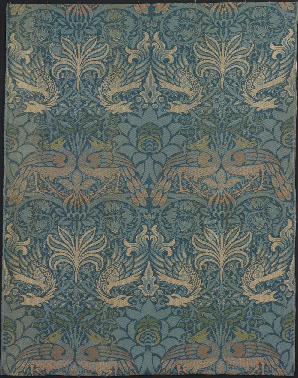 Painel intitulado Pavão e Dragão de Designed by William Morris