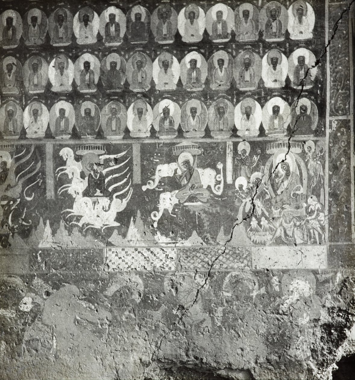 Os mil budas e nidāna de Lady Sumati, Cave 275, muralha norte, Grutas Dunhuang, China, Foto 1275/1 (86) de Desmond Parsons