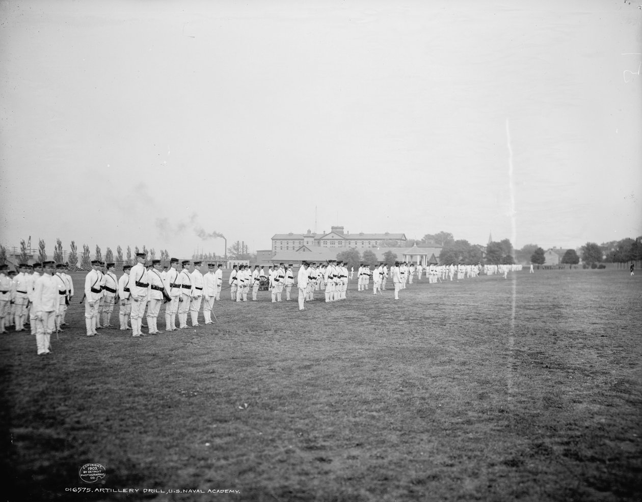 Broca de artilharia, Academia Naval dos EUA, Annapolis, Maryland, c.1903 de Detroit Publishing Co.