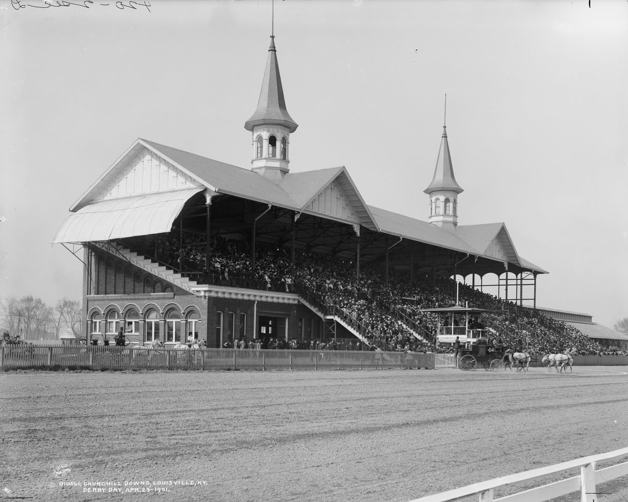Churchill Downs, Louisville, Kentucky, dia do Derby, 29 de abril de 1901 de Detroit Publishing Co.
