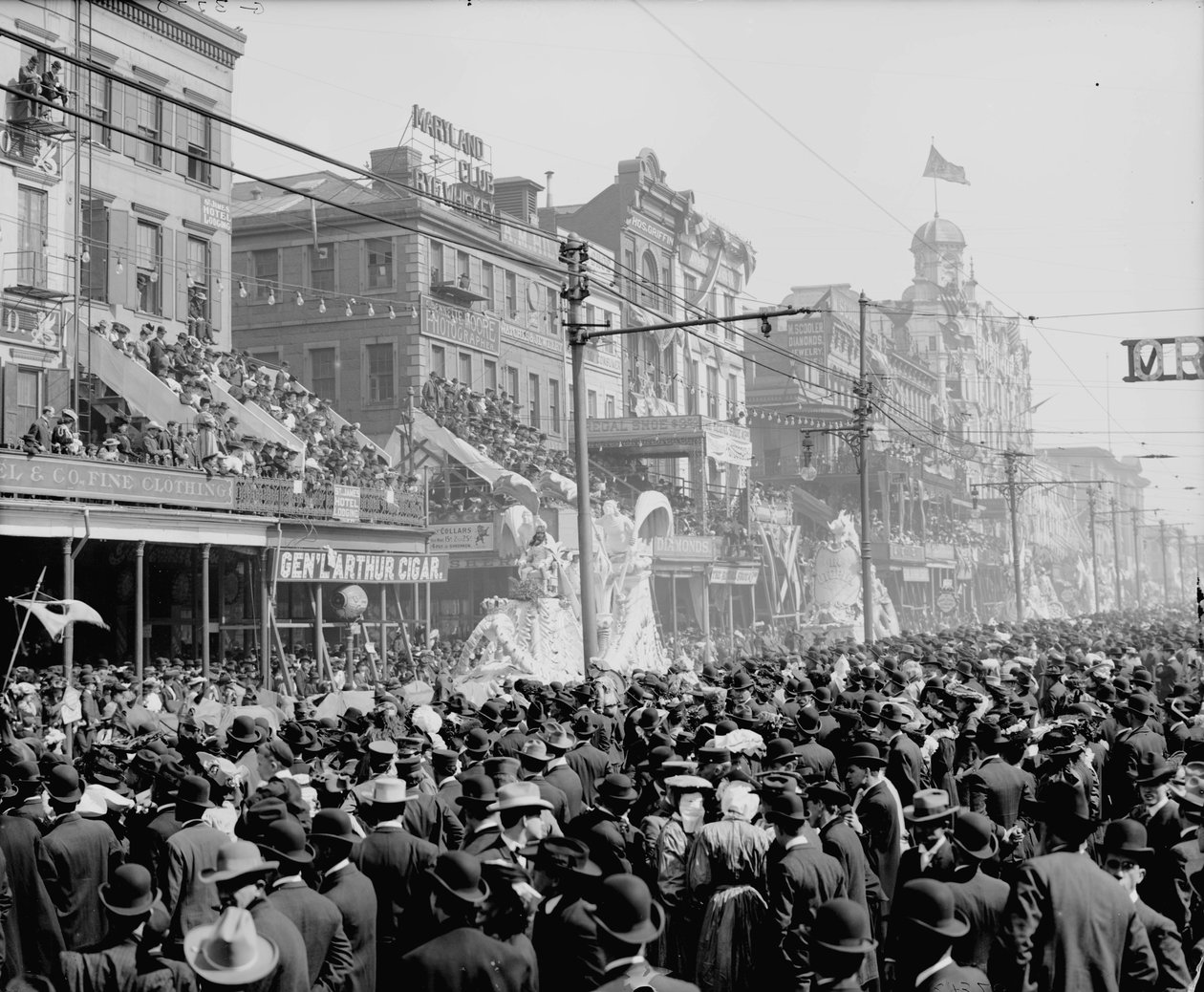 Nova Orleans, Louisiana, dia do carnaval, o concurso vermelho, c.1890-1910 de Detroit Publishing Co.