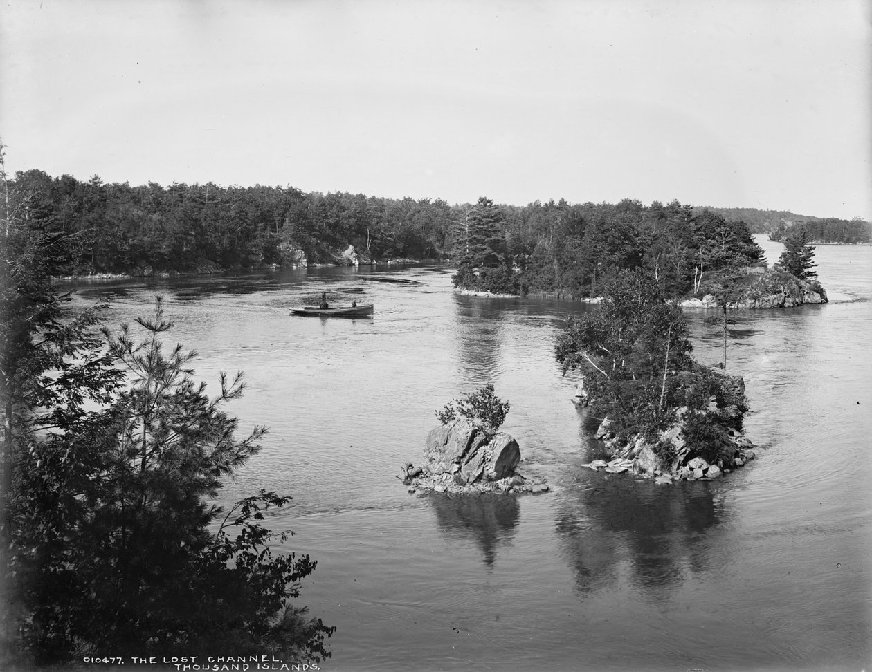 O canal perdido, mil ilhas, c.1890-1901 de Detroit Publishing Co.