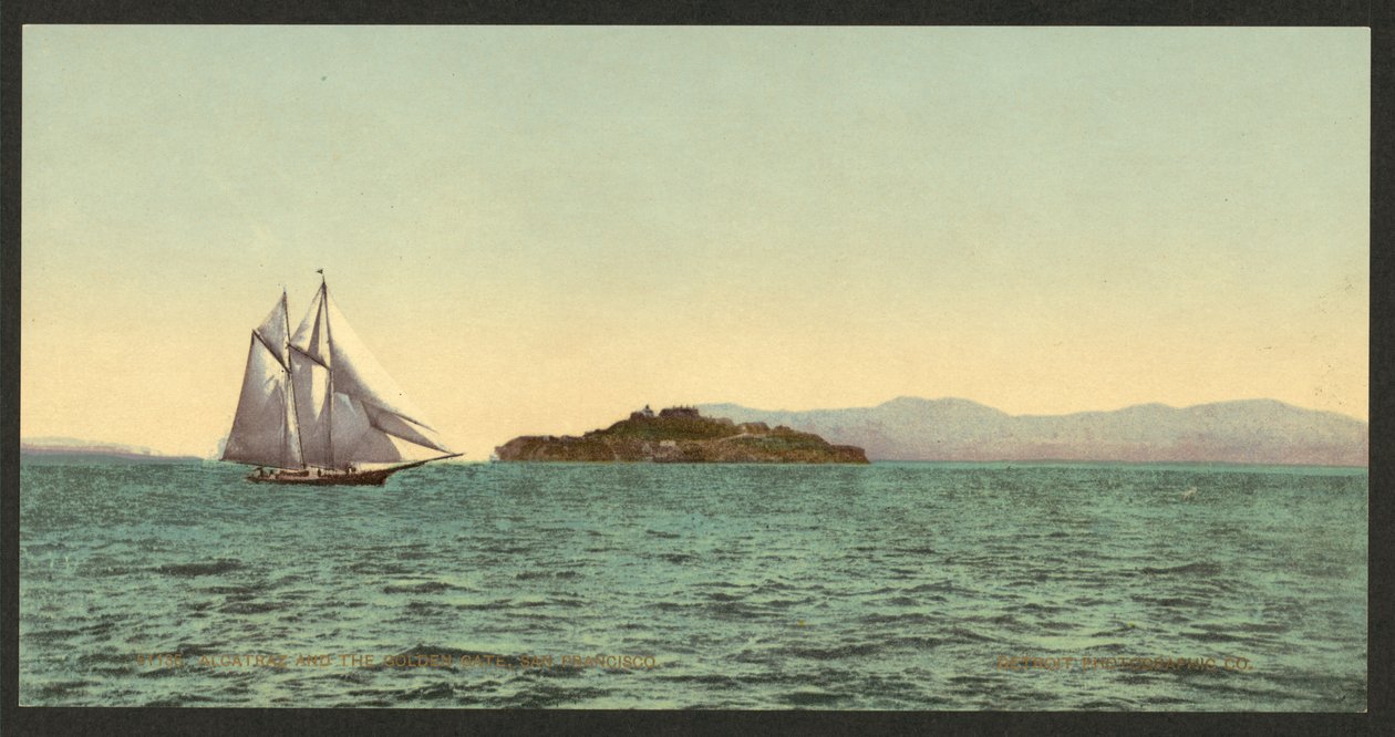 Alcatraz e a Porta Dourada, São Francisco de Detroit Photographic Co.