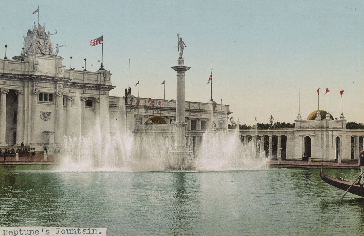 Fonte de Netuno, Exposição Trans-Mississippi, 1898 de Detroit Photographic Co.