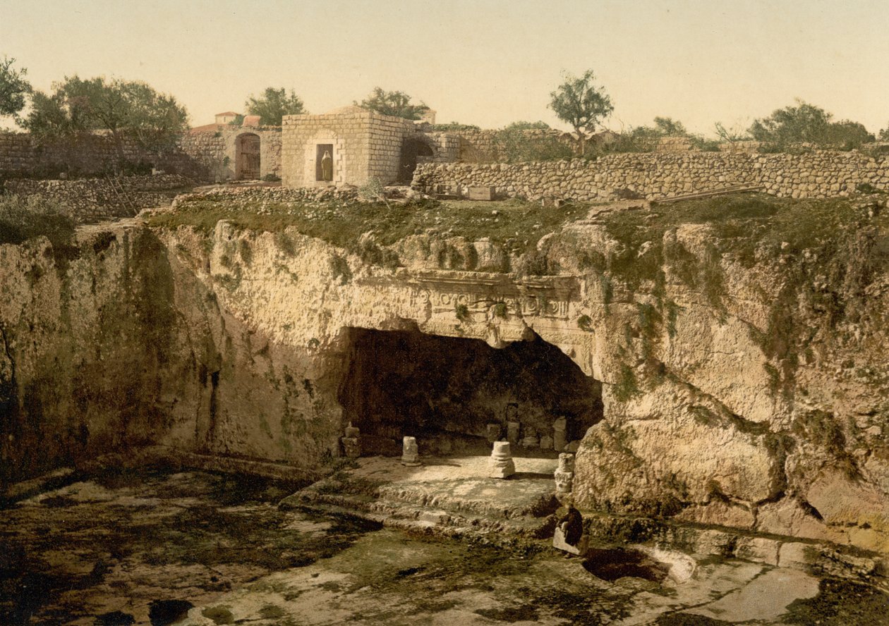 Túmulos dos reis, Jerusalém, Terra Santa, c.1890-c.1900 (fotocópia) de Detroit Photographic Co.