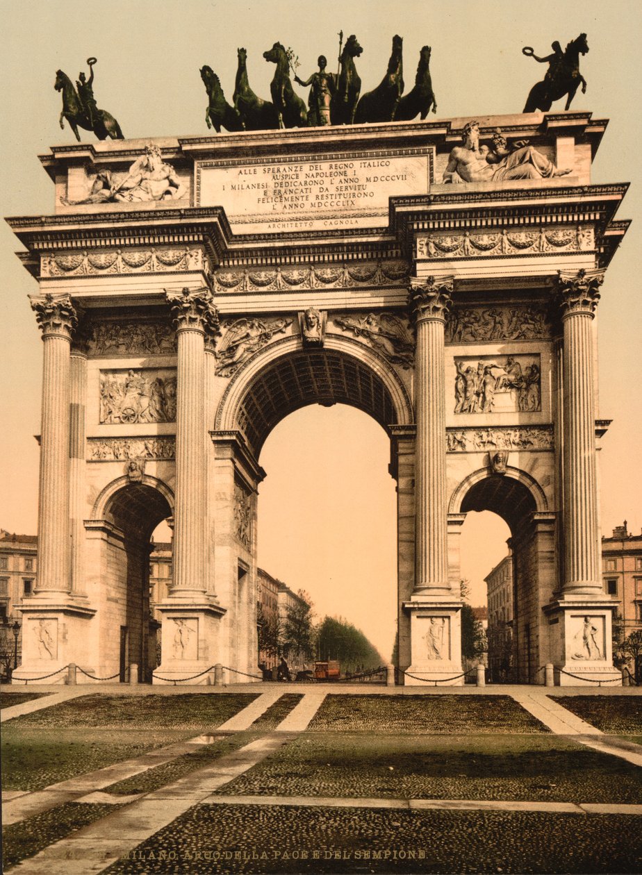 Arco da Paz, Milão, Itália, c.1900 de Detroit Publishing Co.