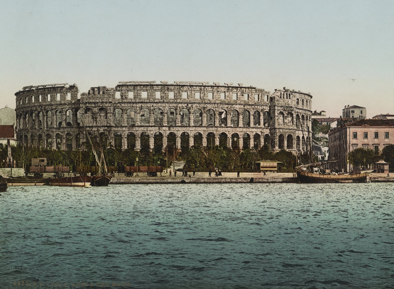 Arena del Mare, Pula, c.1900 (impressão fotomecânica) de Detroit Publishing Co.