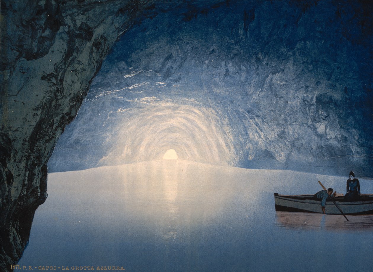 Gruta Azul, Ilha de Capri, 1890-1900 de Detroit Publishing Co.