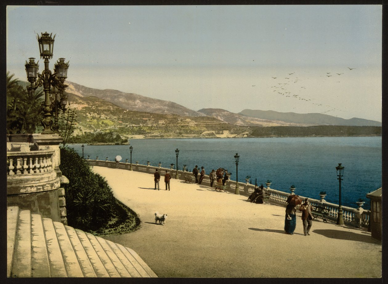 Casino Terrace, Monte Carlo, Riviera, Mônaco de Detroit Publishing Co.