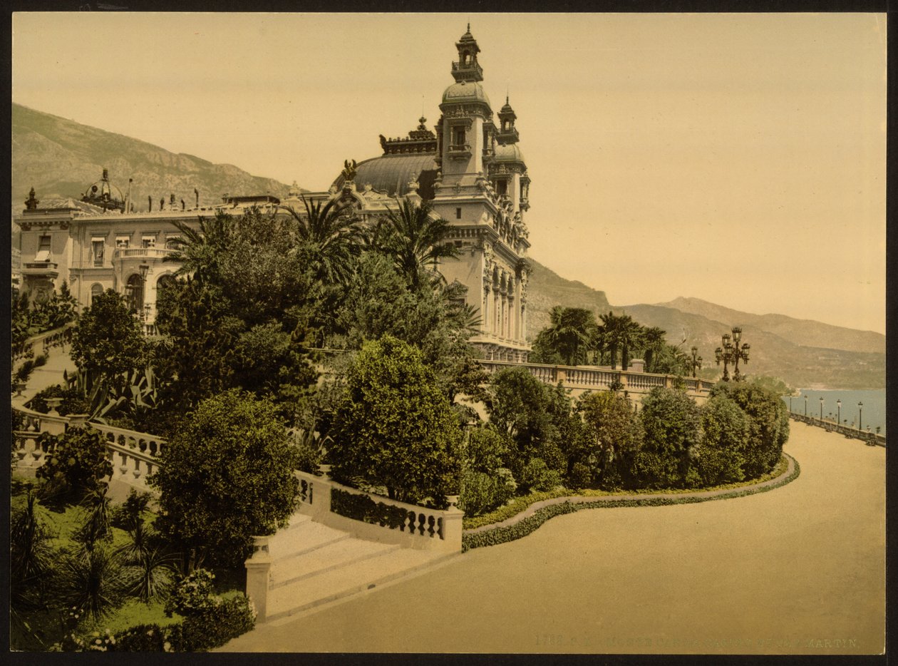 Entrada do cassino, Monte Carlo, Riviera, Mônaco de Detroit Publishing Co.