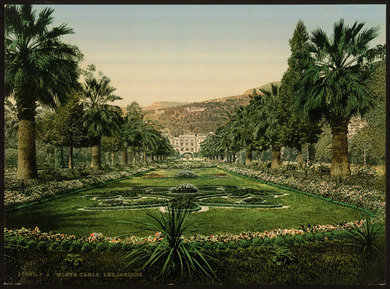 Entrada do cassino, os Jardins, Monte Carlo, Riviera, Mônaco de Detroit Publishing Co.