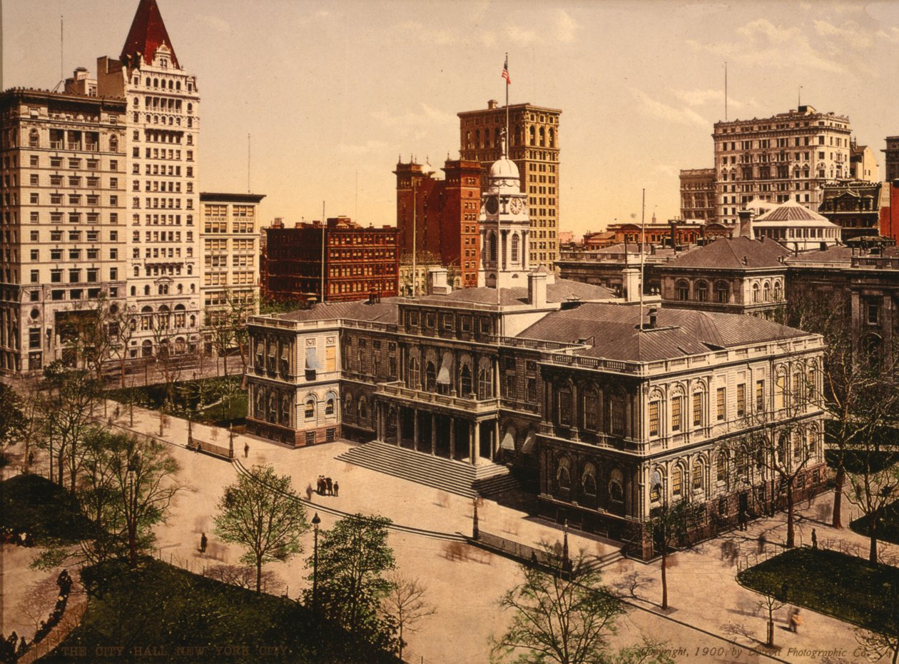 Prefeitura, Nova York, EUA, c.1900 de Detroit Publishing Co.