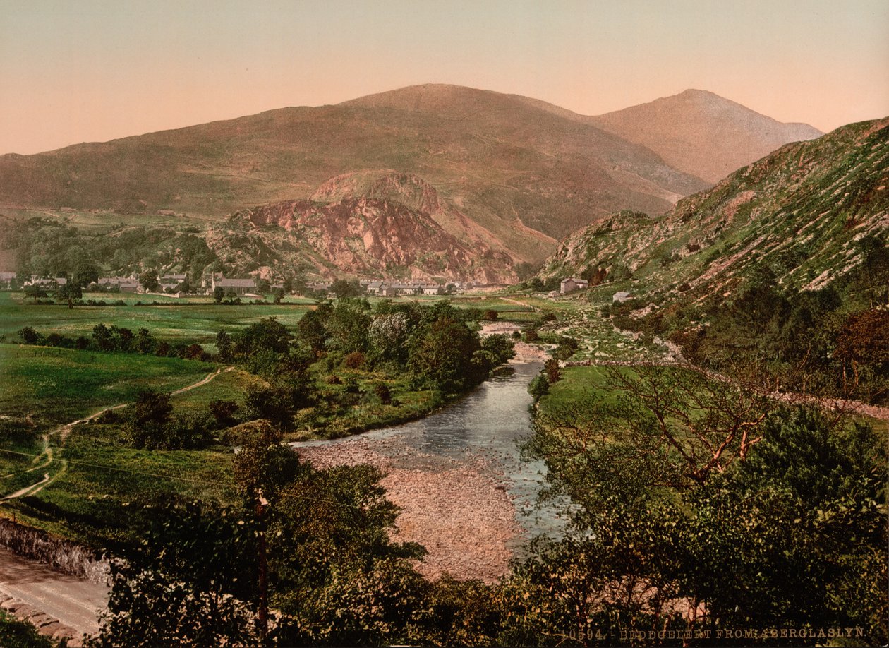 De Aberglasyn, Beddgelert, País de Gales, c.1890-1900 (impressão fotocrómica) de Detroit Publishing Co.