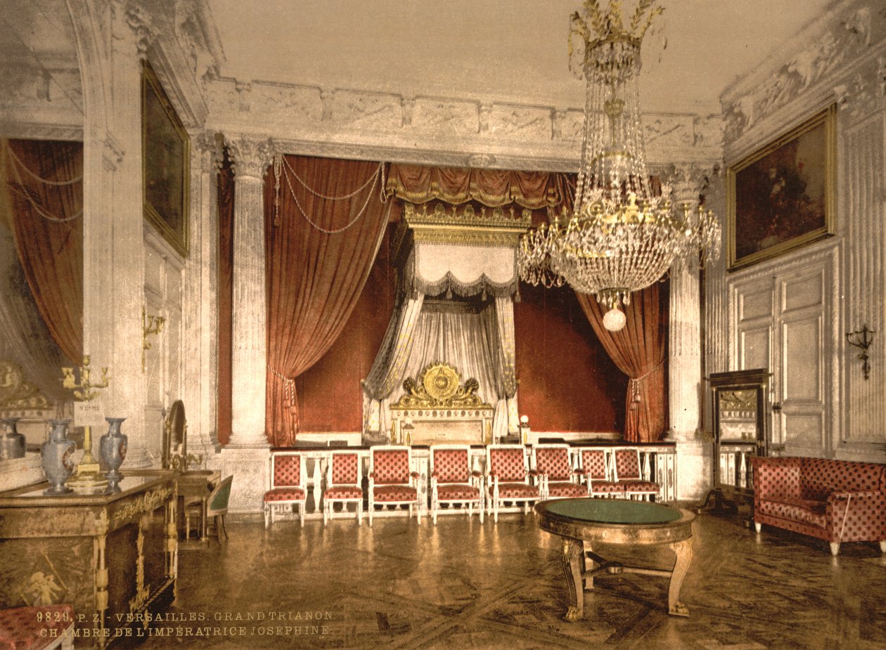 Grand Trianon, câmara da Imperatriz, Versailles, c.1890-1900 de Detroit Publishing Co.