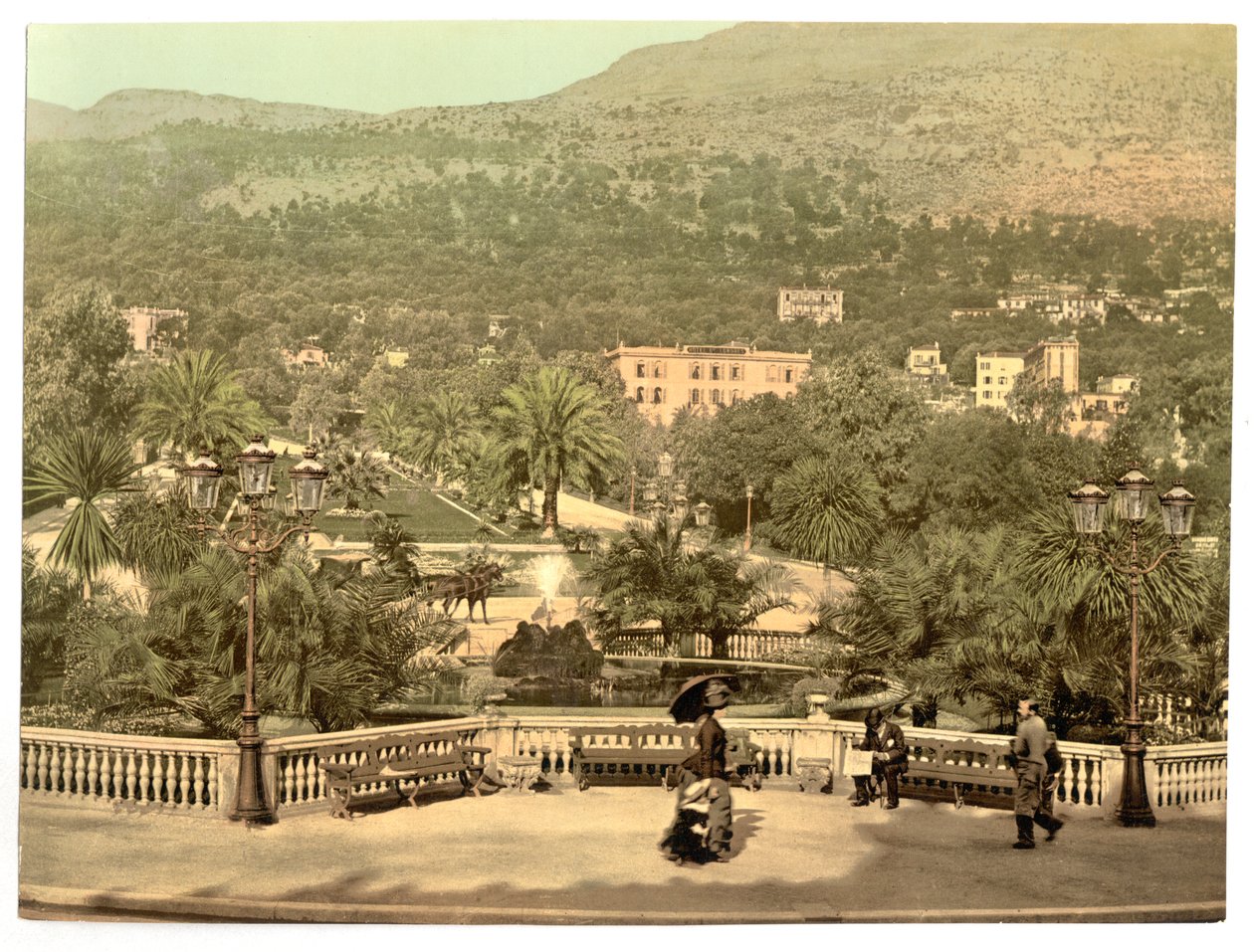 Jardins do Cassino de Monte Carlo, Riviera, Mônaco de Detroit Publishing Co.