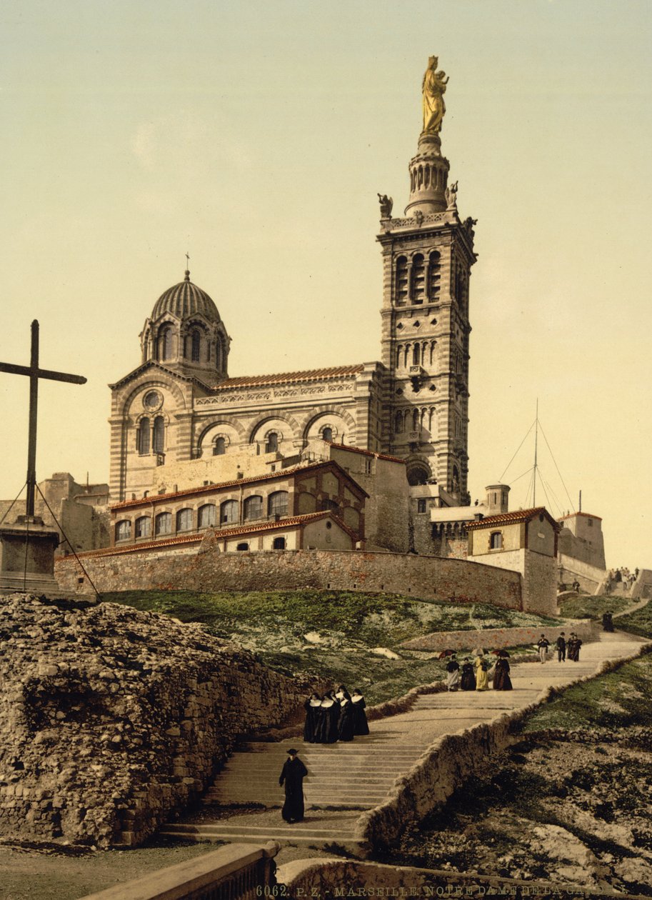 Notre Dame de la Garde, Marselha, França, c.1890-1900 (impressão fotocrómica) de Detroit Publishing Co.