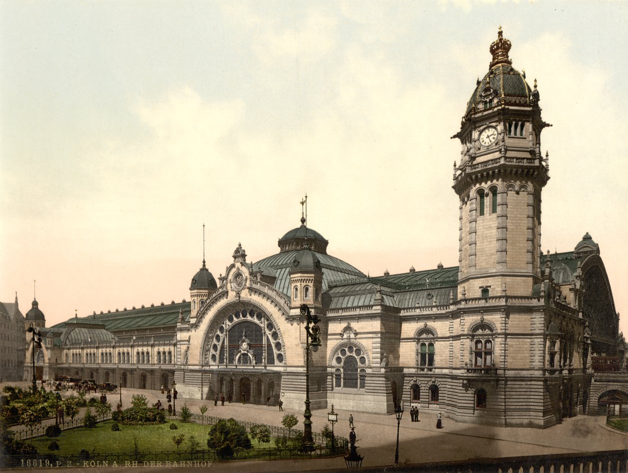 Estação Ferroviária, Colônia, Alemanha, c.1900 de Detroit Publishing Co.