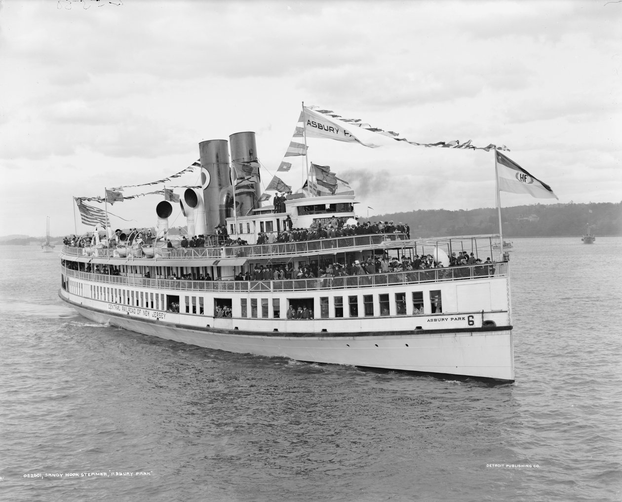 Navio de Sandy Hook Asbury Park, 1909 de Detroit Publishing Co.
