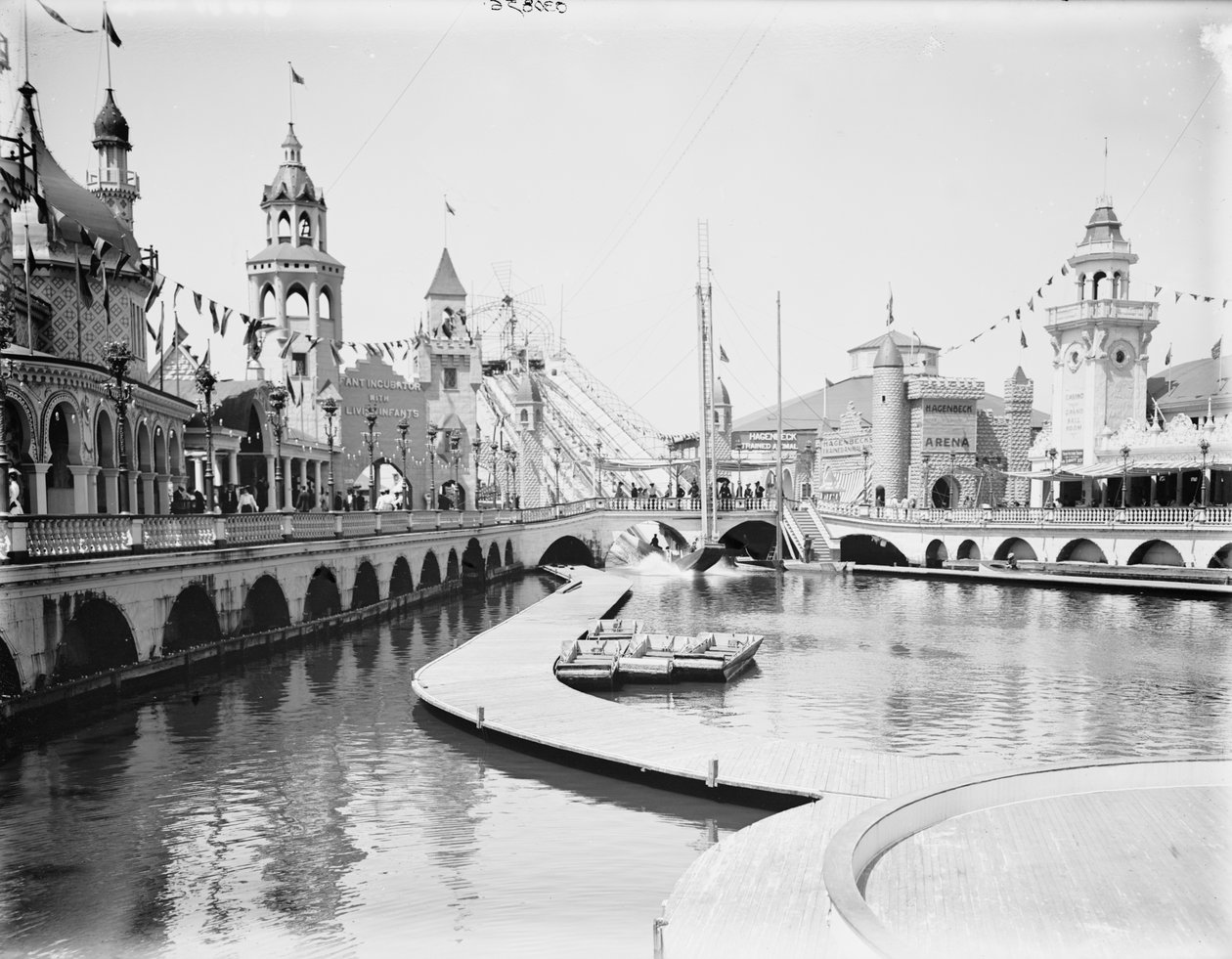 Atire nos Chutes, Lune Park, Coney Island de Detroit Publishing Co.