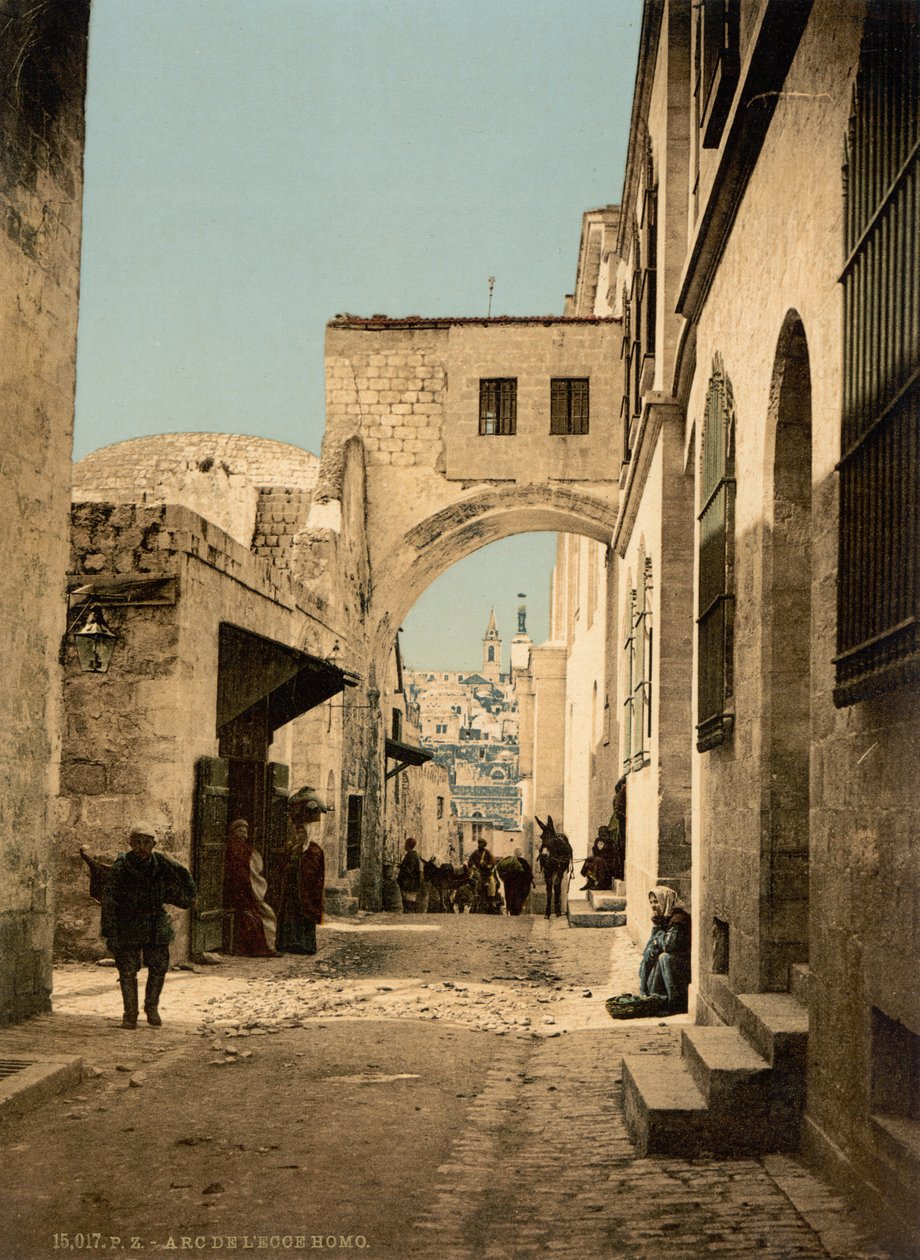 O Arco do Ecce Homo, Jerusalém, Terra Santa, c.1890-1900 (impressão fotocrómica) de Detroit Publishing Co.