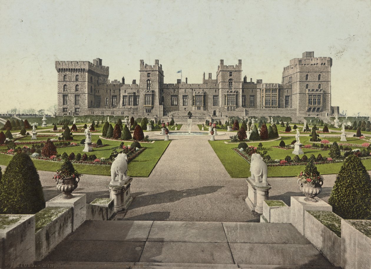 Terraço do leste do castelo de Windsor, c.1900 de Detroit Publishing Co.