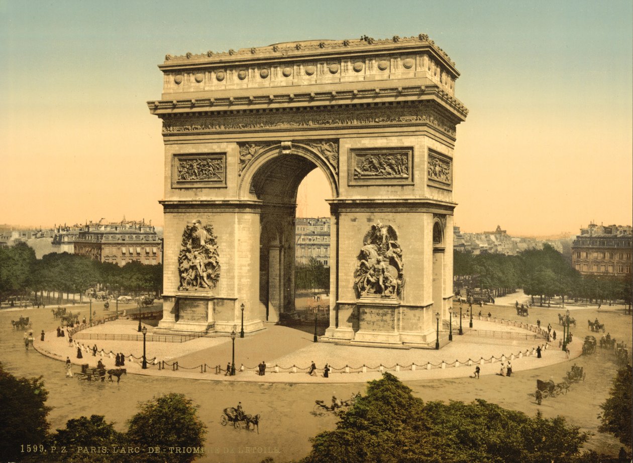 Arco do Triunfo, Paris, c.1890-1900 (photochrom) de Detroit Publishing Co.