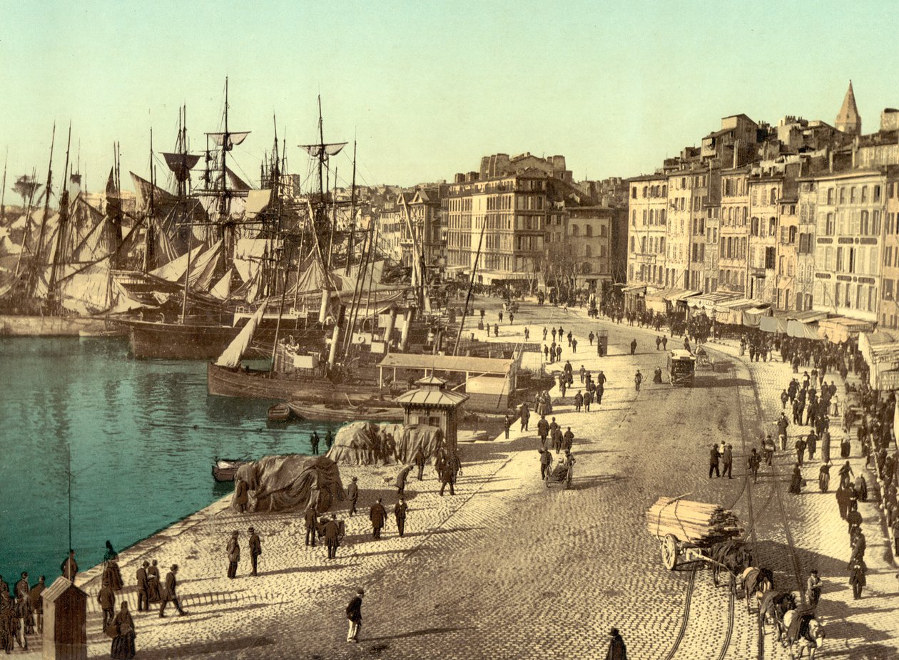 Porto velho (porto velho), Marselha, France, c.1890-1900 (photochrom) de Detroit Publishing Co.