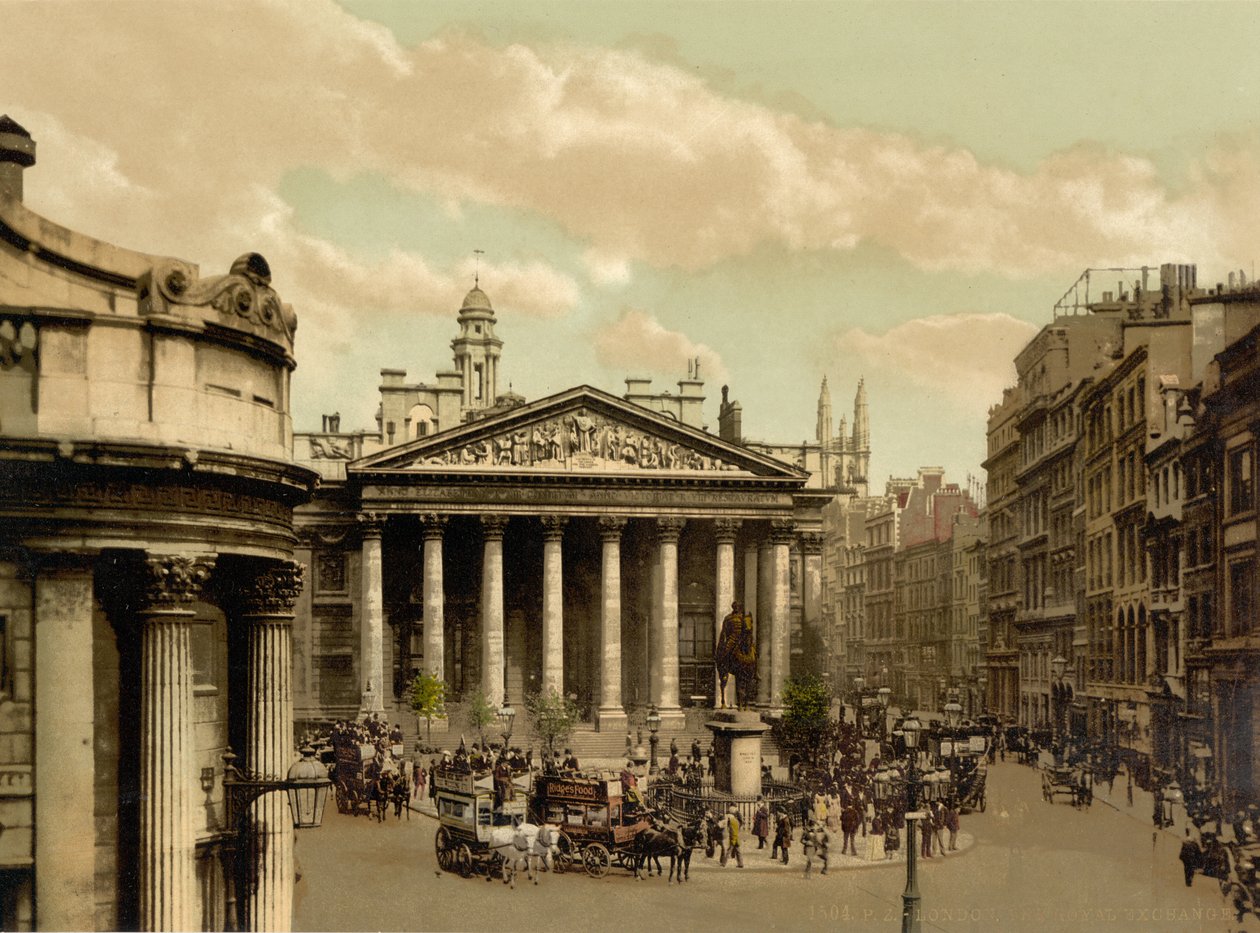 Royal Exchange, Londres, c.1890-1900 (photochrom) de Detroit Publishing Co.