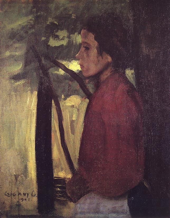 Retrato de uma menina extasiada em pensamento de Dezso Czigany
