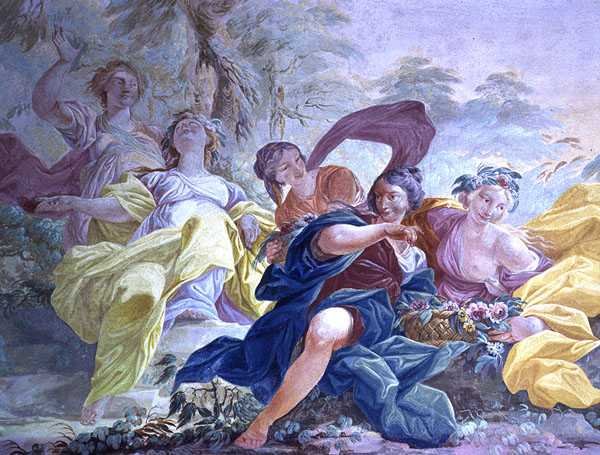 Cena mitológica (fresco) de Diacinto (attr.) Fabbroni