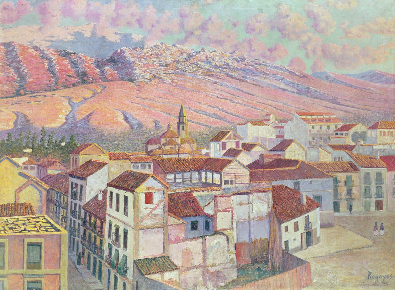 Vista, de, granada de Diario or Dario de Regoyos y Valdes