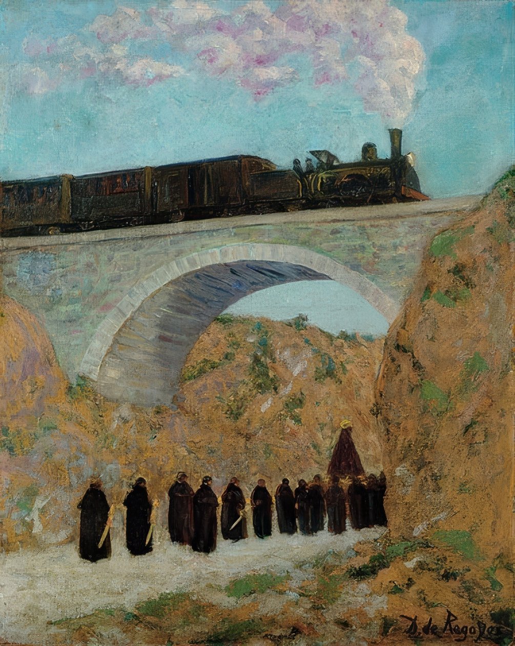 Sexta-feira Santa em Castela (Vendredi Saint en Castille). 1904 de Diario or Dario de Regoyos y Valdes