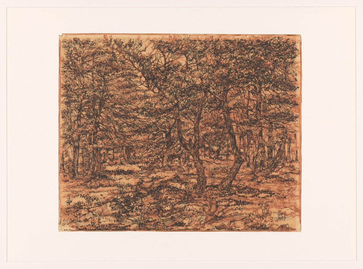 Paisagem florestal de Dick Ket (signed by artist)