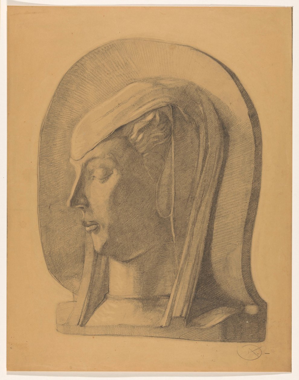 Cabeça de uma mulher velada de Dick Ket (signed by artist)