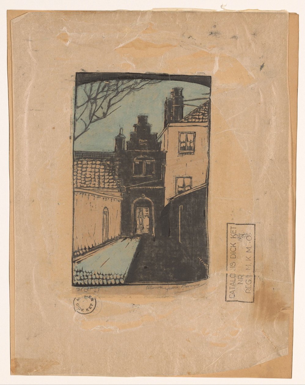 Kloosterpoort, Hoorn (título original sobre o objecto) de Dick Ket (signed by artist)