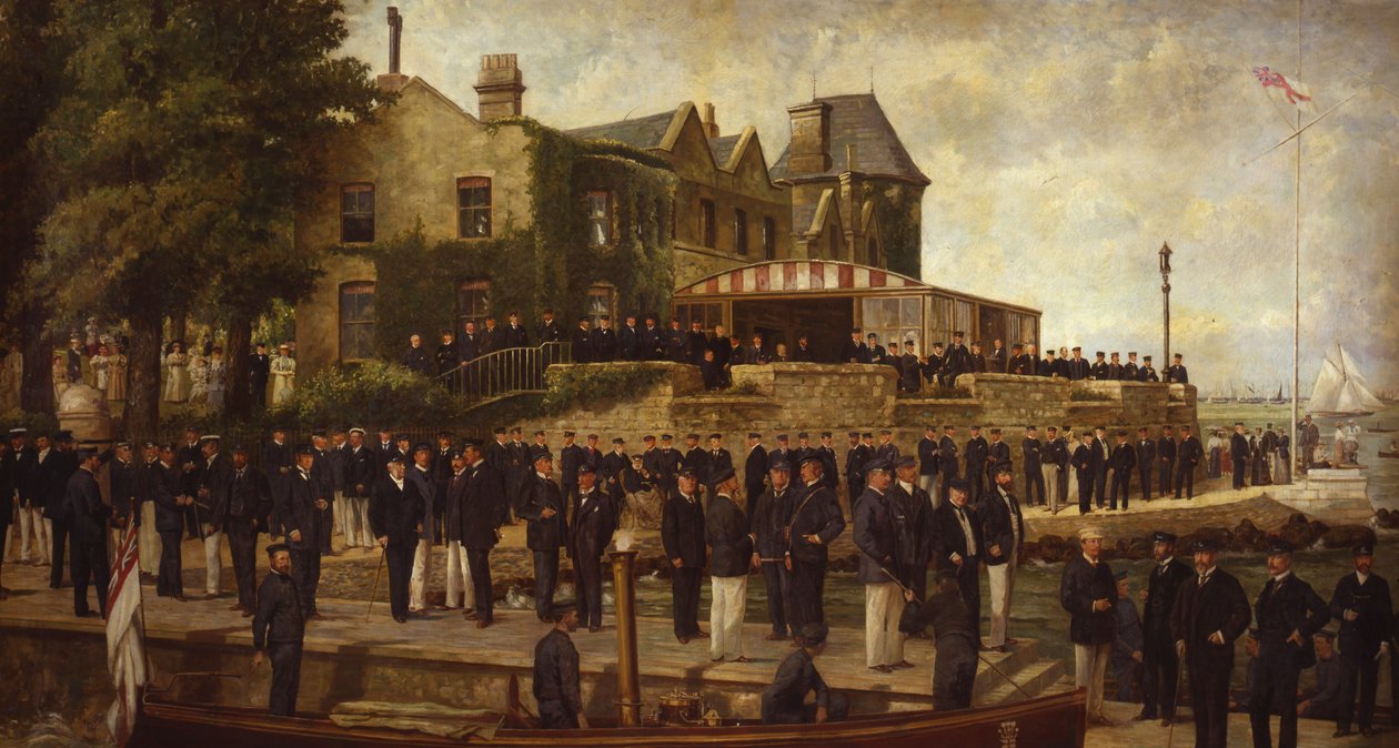 Retrato composto de membros do Royal Yacht Squadron, 1895 de Dickinson and Foster
