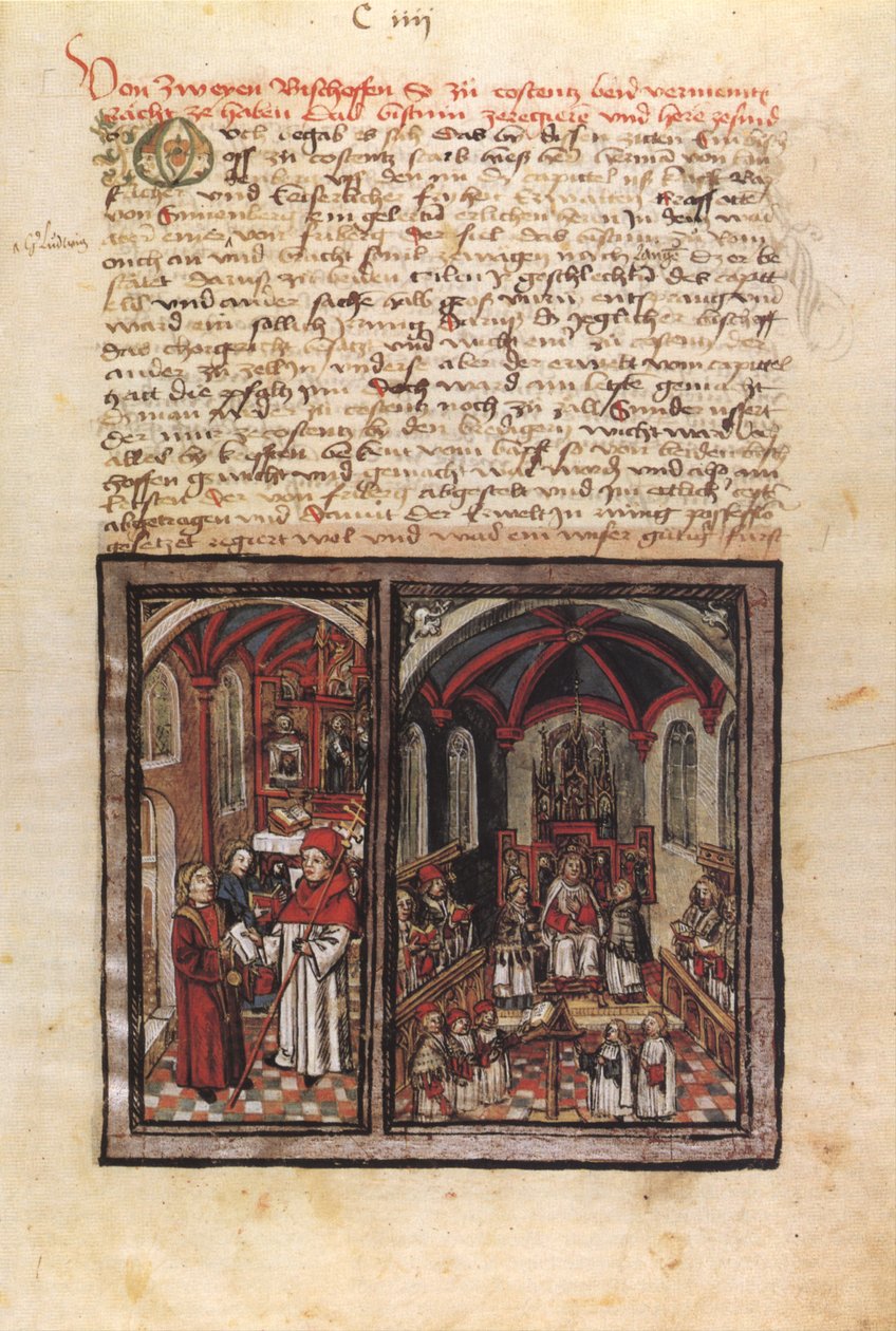 Disputa diocesana Constança de 1474 de Diebold Schilling the Younger