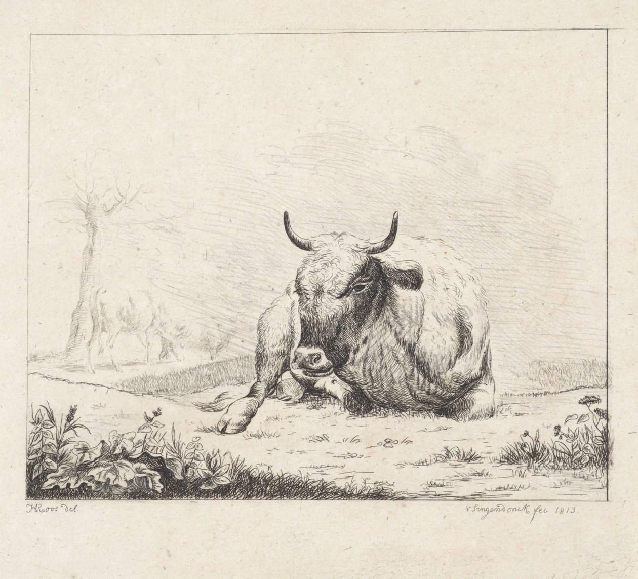 Vaca reclinada de Diederik Jan Singendonck